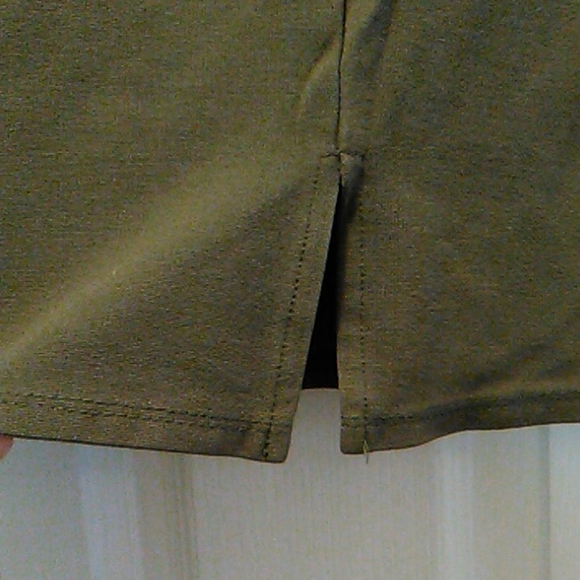 Olive knit skirt - Picture 3 of 4